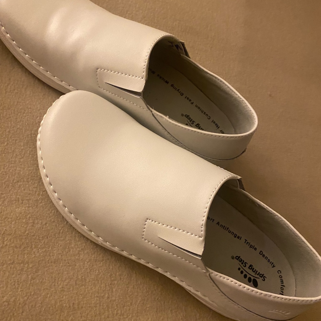 Spring Step White Clogs